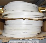 1 x Box of Proadec Porcelain White Edge Banding - Contains 13 x 150m Rolls