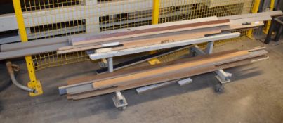 1 x Materials Transport Dolly With Heavy Duty Castors - Dimensions: H44 x W120 x D60 cms