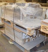 2 x Pallet Job Lot Containing 97 x Modular Unit Leg Sets With a Dust Grey and Porcelain Finish