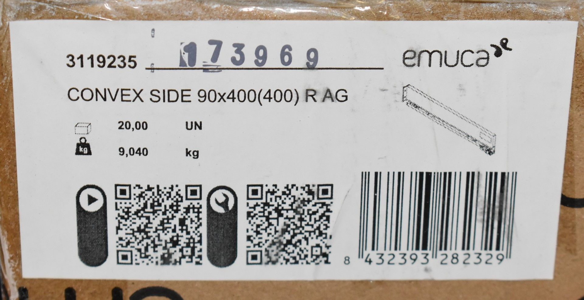 20 x Emuca Convex Metal Drawer Side Kits - Includes 1 x Box of 20 x Left and 1 x Box of 20 x Right - Image 4 of 5