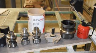 1 x Assorted Collection of CNC Machine Bits With Wooden Tool Holder