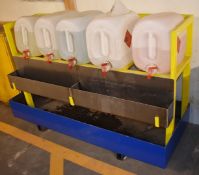 1 x Hazardous Material Dispenser Cradle Unit With Stainless Steel Drip Tray and Floor Protector