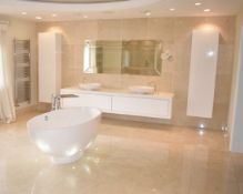 1 x Luxury Master Bathroom Suite including Axor Hansgrohe Sanitaryware and Duravit Units