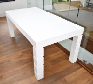 1 x Bespoke Corian Rectangular Dining Table In White with a Modern Contemporary Aesthetic