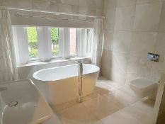 1 x Luxury Bathroom Suite Including Bath, Shower and Vanity Units - Ref: AFA133 / GRY/EN - CL916 -