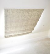 1 x Bespoke 1.5-Metre Luxury Lined Window Blind featuring a Contemporary Pattern in Silver
