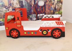 1 x Single Fire Engine Novelty Children’s Bed with L.E.D Lights - Ref: AFA125 / FER - CL916 - NO VAT