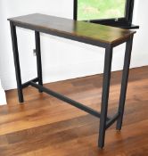 1 x 1 x Industrial-style 1.2 Metre Poser Console Tall Bar Table - Ref: AFA159 / GRG - CL916 - NO VAT