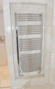 1 x Abacus 'Elegance' Premium Curved Vertical Towel Rail Radiator, 1500x600 - Original Price £459.00