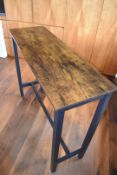 1 x Industrial-style 1.2 Metre Poser Console Tall Bar Table - Ref: AFA160 / GRG - CL916 - NO VAT