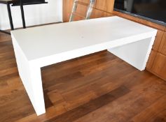 1 x Bespoke Corian Rectangular Dining Table In White with a Modern Contemporary Aesthetic