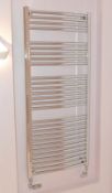 1 x Abacus 'Elegance' Premium Curved 1500x600 Chrome Towel Rail Radiator - Original Price £459.00