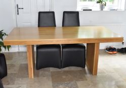1 x Contemporary 1.8-Metre Long Wooden Dining Table - NO VAT ON THE HAMMER