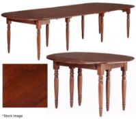 1 x Petworth Luxury Extending Solid Wood French Walnut Dining Table - Original Retail £3,195