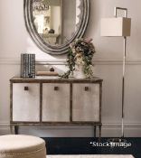 1 x Hooper Vintage-Style Handmade Floor Lamp with a Nickel Finish - Original Retail £595.00