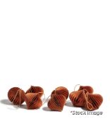1 x Set Of Six Mixed Honeycomb Bauble Decorations - Dirty Orange - Original Retail £45.00 - Ref: NA