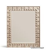 1 x Otza Hand Carved Mirror, Framed in Acacia Wood with High-relief Design - Original Retail £1,495