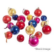1 x Set Of 20 Glass Bauble Tree Decorations - Multi - Original Retail £175.00 - Ref: NA/A18144-1-10-