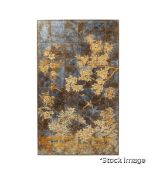 1 x Laurelin Hand-painted Mirrored & Gold Leaf Wall Art with Antique Finish - Original Retail £1,795