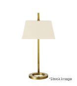 1 x Hooper Luxury Handmade Table Lamp with Antique Brass Finish - Original Retail £325.00