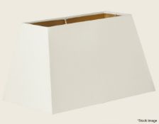 1 x Full Rectangular Shade Card (30Dia)- White/Gold - Original Retail £130.00 - Ref: NA/JJS126WHT-0/
