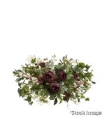 1 x Small Faux Peony, Casablanca Lily & Ivy Cosmos Garland - Purple/ Green - Original Retail £175.00