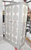1 x Bespoke Bloomsbury Charleston Style 2-Door Tall Cabinet - Unique Sample - Original Price £1,175