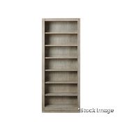 1 x Tall Ashmolean Handcrafted Bookcase / Shelving in Silver Birch Finish - Original Retail £1,595