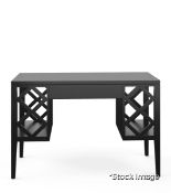 1 x Ledringhem Desk with Cutaway Diamond Design and Black Lacquer Finish - Original Retail £1,395.00