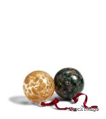 1 x Pair Of Sumi Glass Bauble Tree Decorations - Alchemilla/Emerald - Original Retail £35.00 - Ref: