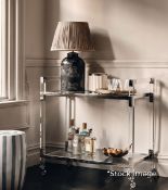 1 x Lenox Acrylic And Glass Drinks Trolley on Wheels - Original Retail £1,250