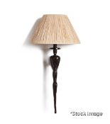 1 x Oskara Luxury Hand-finished Sculptural Metal Wall Lamp in Black - Original Retail £175.00