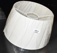 1 x Premium Tapered Drum Card Lampshade 45Cm - Cream - Original Retail £115.00
