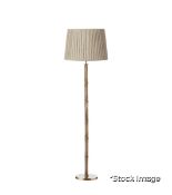 1 x Bramante Solid Brass Floor Lamp with Antique Gold Finish *See Condition* Original Retail £495.00