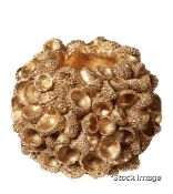 1 x Pair Of Ivenack Acorn Candle Holders - Gold - Original Retail £45.00 - Ref: NA/A13170-1-30-1117-