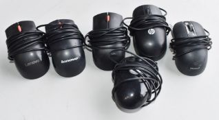 6 x Computer Mice - Brands Include Microsoft, HP and Lenovo