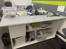1 x Office Desk With Under Desk Storage and Drawers - Dimensions: H100 x W190 x D95 cms