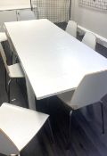 1 x Boardroom Meeting Table With Eight Chairs - Dimensions: 200 x 90 cms