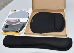 1 x Collection of Mouse Mats and Wrist Supports