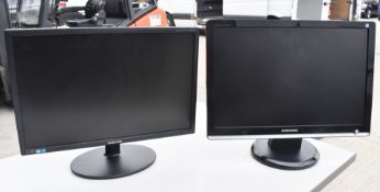 2 x Samsung 22 Inch LCD Computer Monitors8