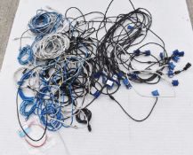 1 x Assorted Collection of Computer Cables Including Monitor Leads, Ethernet Leads, HDMI Cables