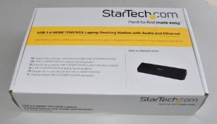 1 x StarTech USB 3.0 HDMI/DVI/VGA Laptop Docking Station With Audio and Ethernet - New