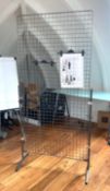 1 x Freestanding Chrome Cage Panel For Displaying Garments - Dimensions: H200 x W100 cms