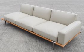 1 x POLTRONA FRAU Let It Be Designer Leather Modular 3-Seater Sofa with Storage End - RRP £14,000
