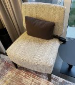 1 x Contemporary Occasional Chair Upholstered in a Premium Woven Patterned Fabric