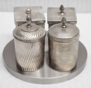 4 x Ornate Candle Caddies With Tray - Ref: CNT738/WH2/C23