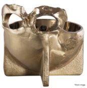 1 x BUSTER+PUNCH x TRAVIS BARKER (Blink-182) Designer Brass Skull Bowl, 18cm - Original Price £189