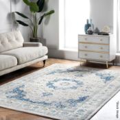 1 x NULOOM 'Verona' Vintage-style Persian 8 x 10ft Rug in Blue - Original RRP £124.00