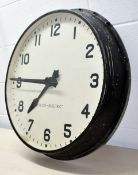 1 x Vintage BLICK ELECTRIC Branded Mid-Century Oversized 60cm Dealer Showroom Wall Clock Set
