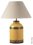 1 x OKA Berber Handmade Table Lamp Base, in a Vivid Ochre Hue - Ex-Display - Original Retail £350.00